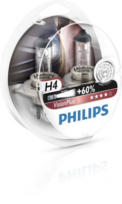 12342VPS2 (PHILIPS) H4 VisionPlus (+60%) 12V 60/55W P43t-38 Set 2 pc.1
