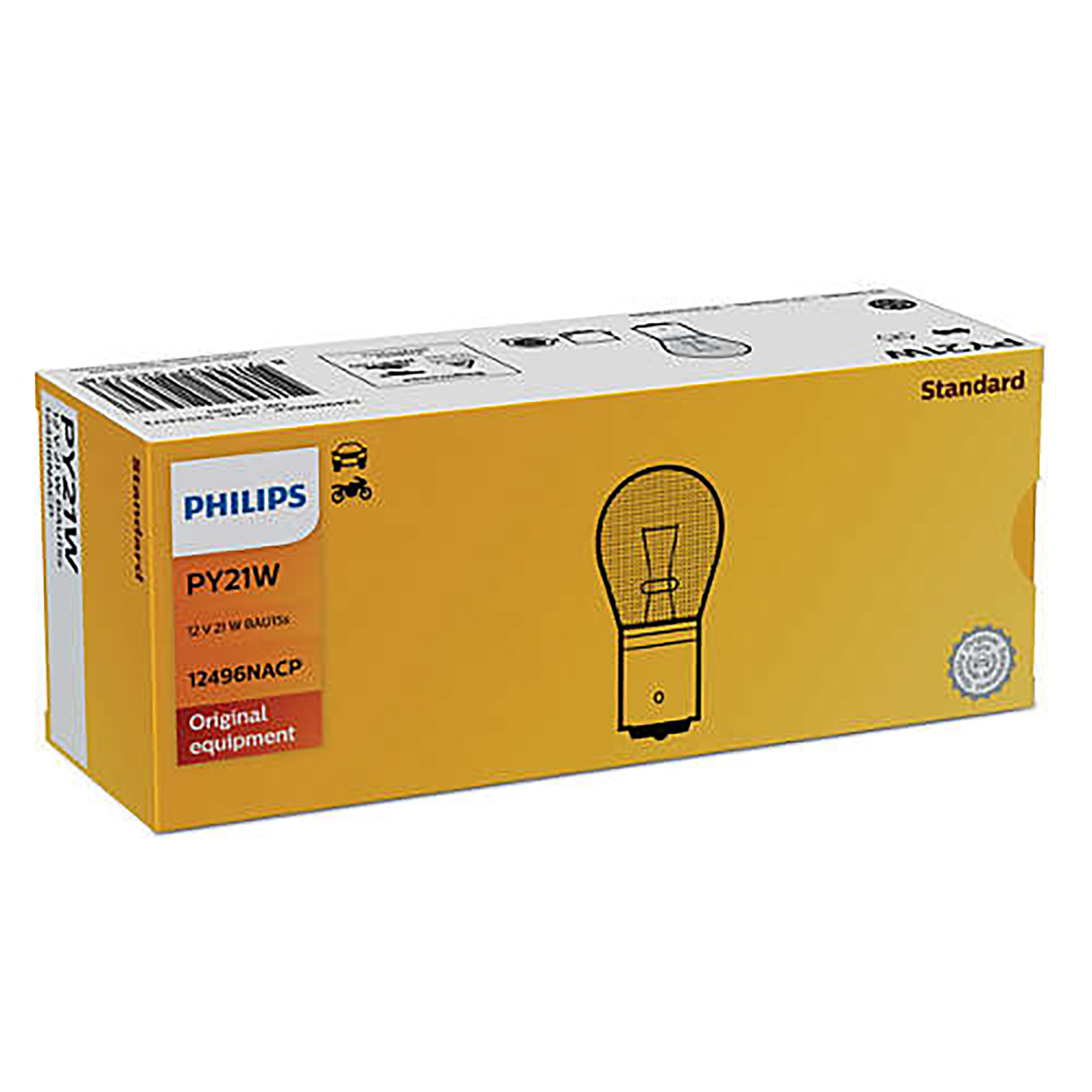12496NACP (PHILIPS) PY21W 12V 21W BAU15s (Orange)1