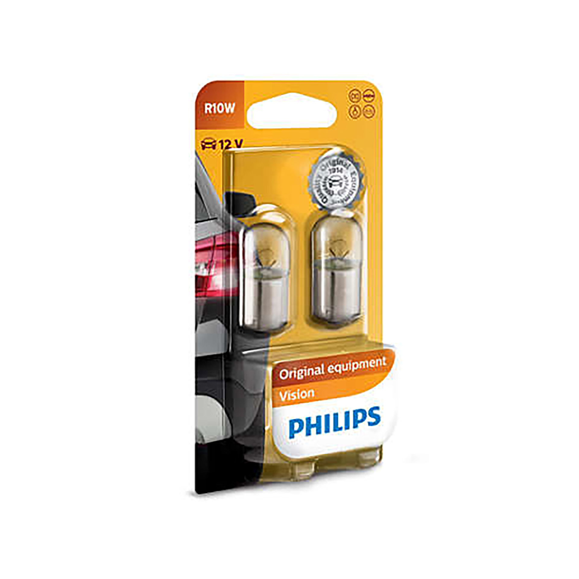 12814B2 (PHILIPS) R10W 12V 10W BA15s, Blst. 2 pc.1