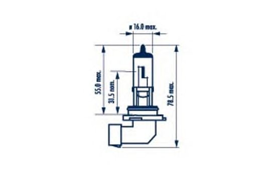 480063000 NARVA Лампа HB4/9006 12V 55W P22d HALOGEN1