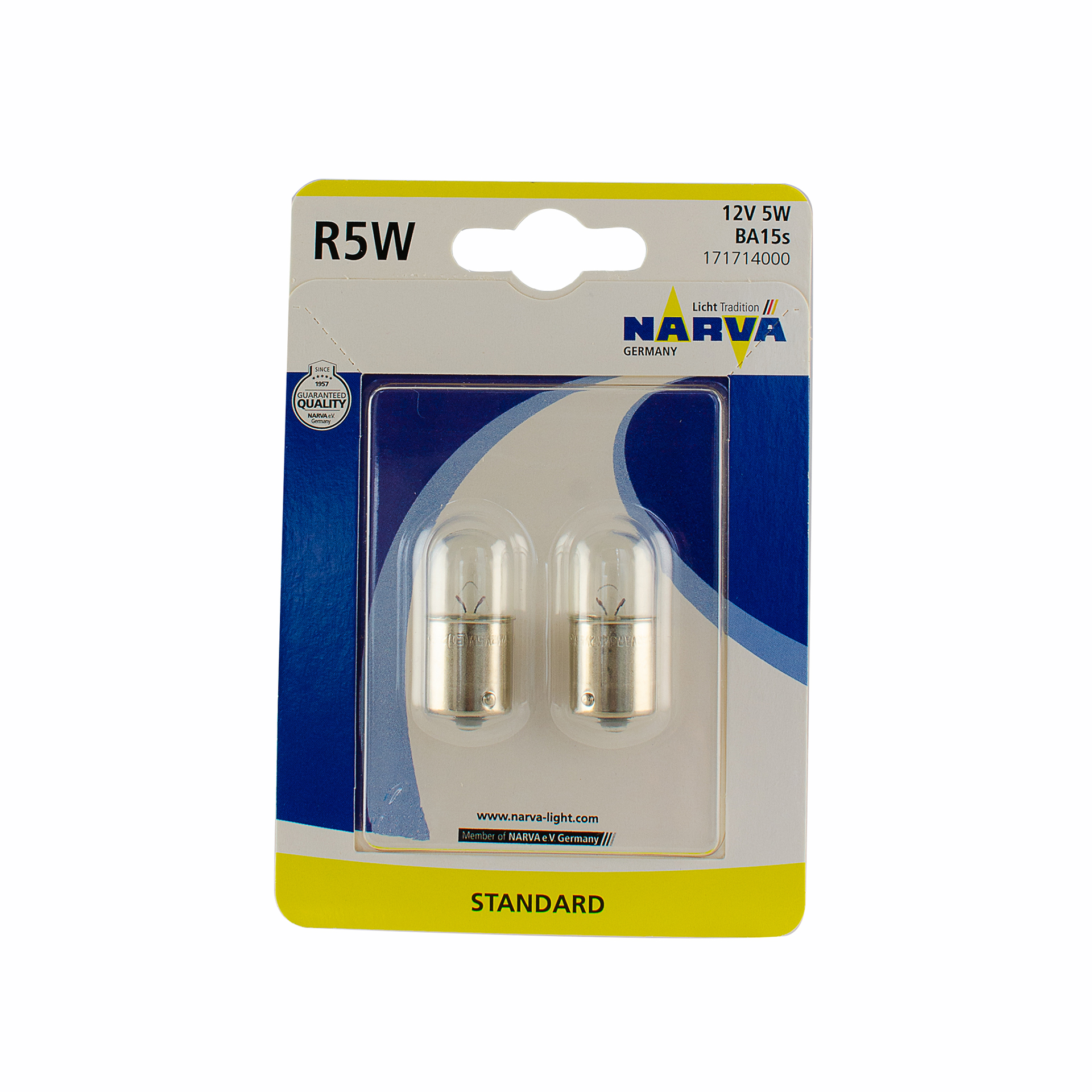 171713000 NARVA Лампа R5W 12V 5W BA15s |AUXILIARY LAMPS| (10шт)1