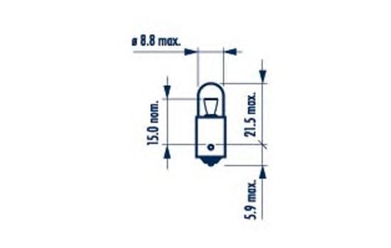 171314000 NARVA Лампа T4W 12V 4W BA9S (блістер 2 шт.)1