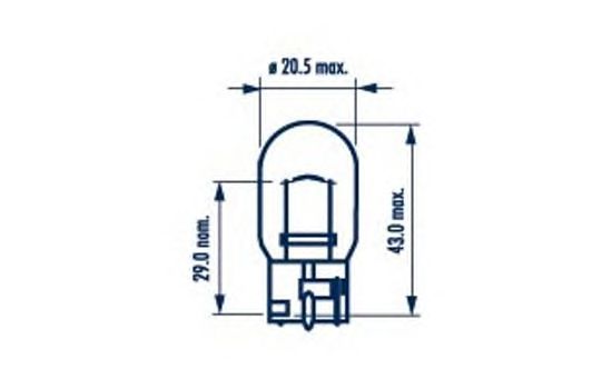 176293000 NARVA Лампа WY21W 12V 21W W3X16d AMBER (10шт)1