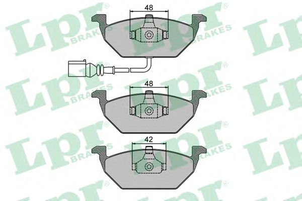 05P692  LPR - Гальмівні колодки до дисків (F, V, з датчиком)1