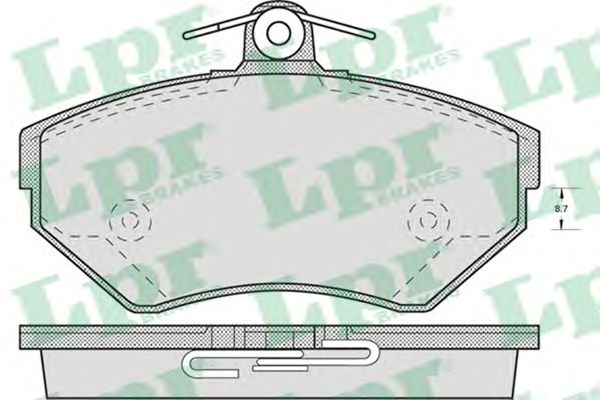 05P718  LPR - Гальмівні колодки до дисків (F, V)1