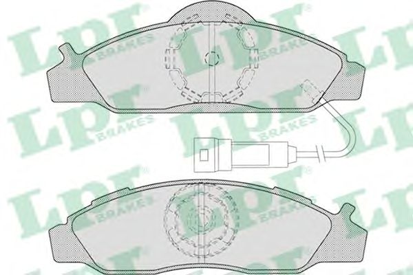 05P721  LPR - Гальмівні колодки до дисків (F, V, з датчиком)1