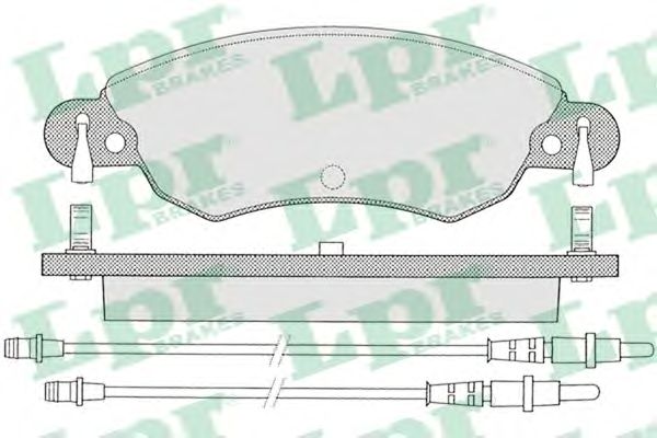 05P792  LPR - Гальмівні колодки до дисків (F, V, з датчиком)1
