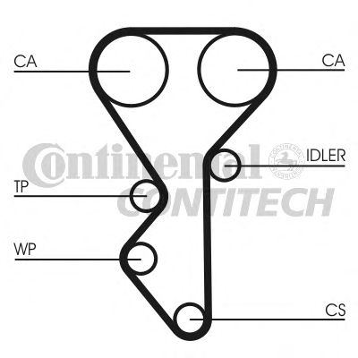 CT955   Ремінь ГРМ CONTI SYNCHROBELT17