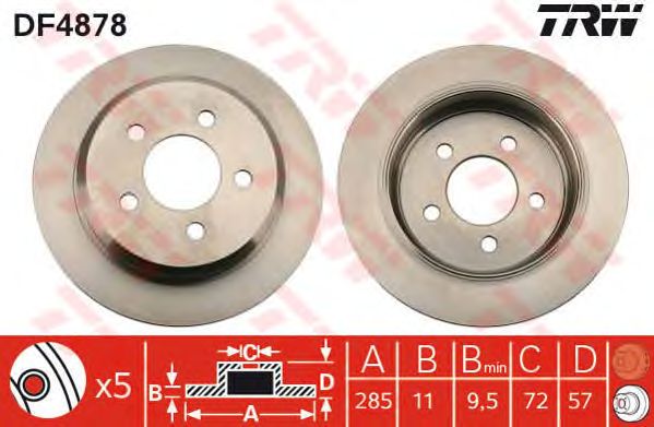 DF4878  TRW - Гальмівний диск1