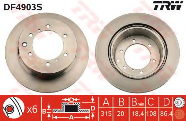 DF4903S  TRW - Гальмівний диск1