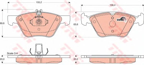 GDB1215  TRW - Гальмівні колодки до дисків1