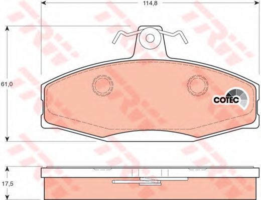 GDB1280  TRW - Гальмівні колодки до дисків1