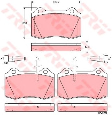 GDB1392  TRW - Гальмівні колодки до дисків1