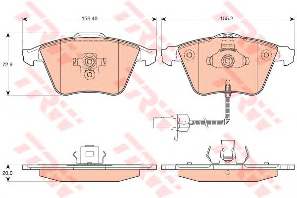 GDB1617  TRW - Гальмівні колодки до дисків1