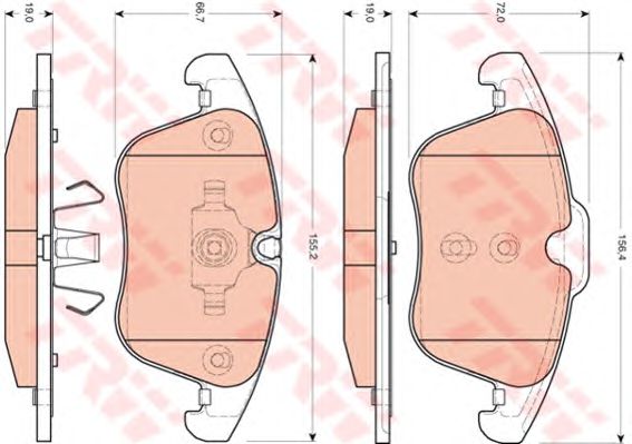 GDB1705  TRW - Гальмівні колодки до дисків1