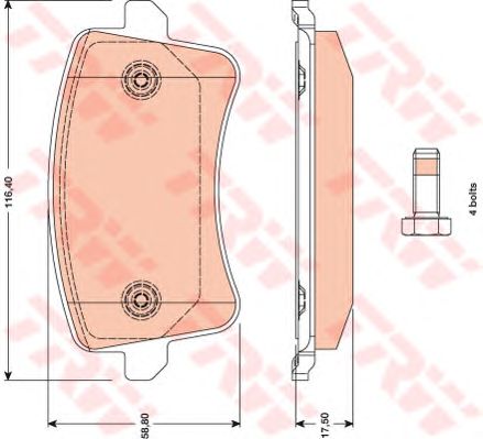 GDB1765  TRW - Гальмівні колодки до дисків1