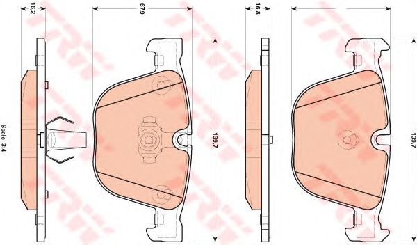 GDB1892  TRW - Гальмівні колодки до дисків1