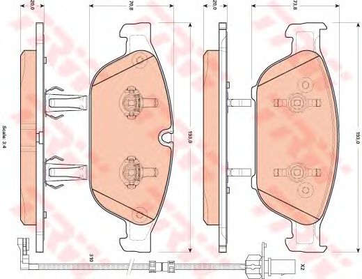 GDB1897  TRW - Гальмівні колодки до дисків1