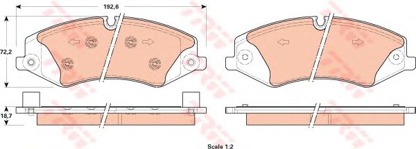 GDB1898  TRW - Гальмівні колодки до дисків1