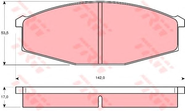 GDB251  TRW - Гальмівні колодки до дисків1