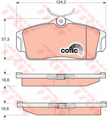 GDB3168  TRW - Гальмівні колодки до дисків1