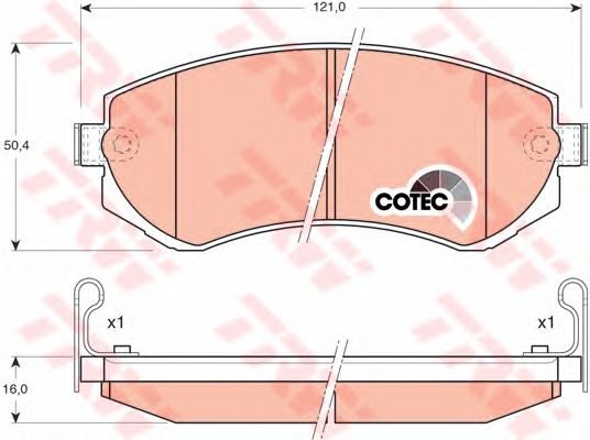 GDB3208  TRW - Гальмівні колодки до дисків1