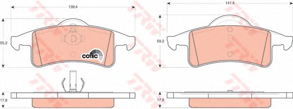 GDB4127  TRW - Гальмівні колодки до дисків1
