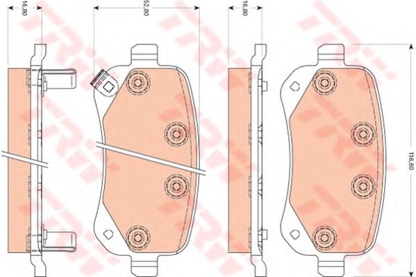 GDB4176  TRW - Гальмівні колодки до дисків1