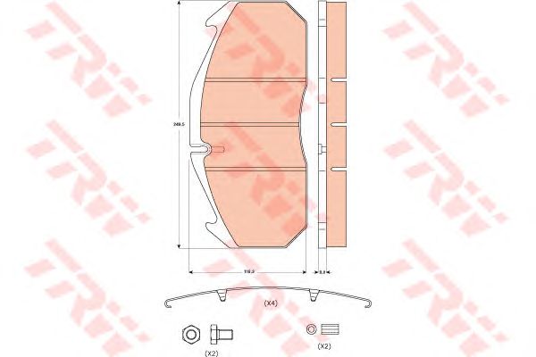 GDB5065  TRW - Гальмівні колодки до дисків2