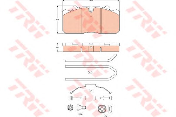 GDB5069  TRW - Гальмівні колодки до дисків1
