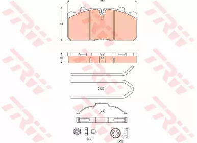 GDB5069  TRW - Гальмівні колодки до дисків2