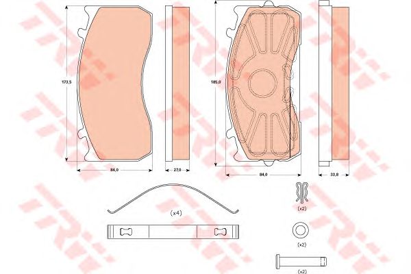 GDB5073  TRW - Гальмівні колодки до дисків1