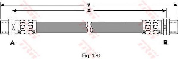 PHA344  TRW - Гальмівний шланг1