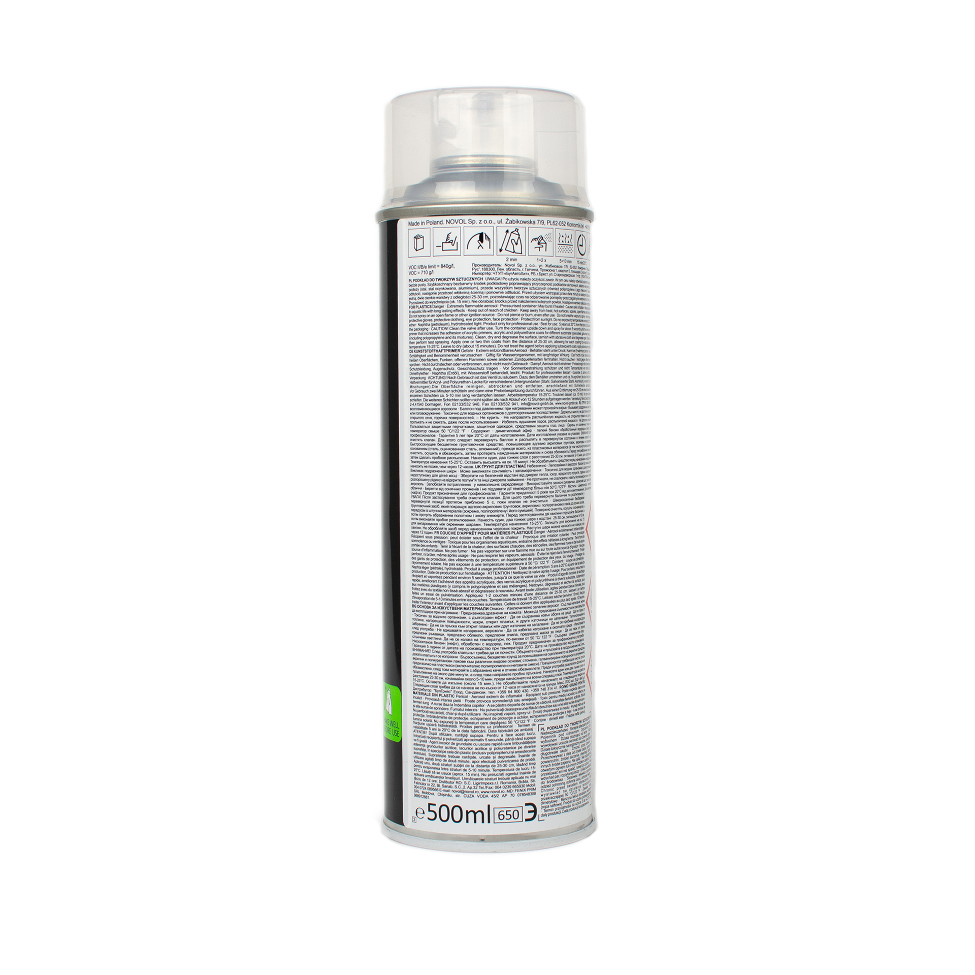 SPRAY PLASTIC PRIMER 500ML 0,50л x61