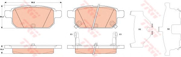 GDB3529  TRW - Гальмівні колодки до дисків1