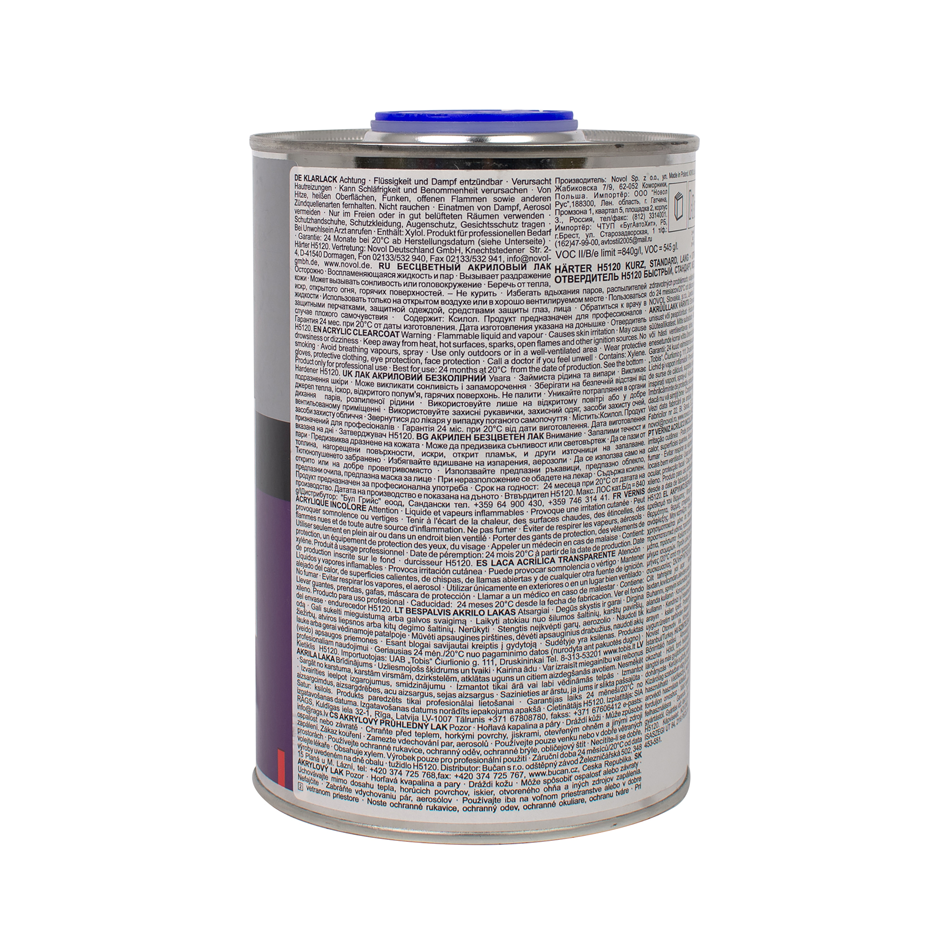 Безбарвний акриловий лак Novakryl 590 2+1  1,0л x61