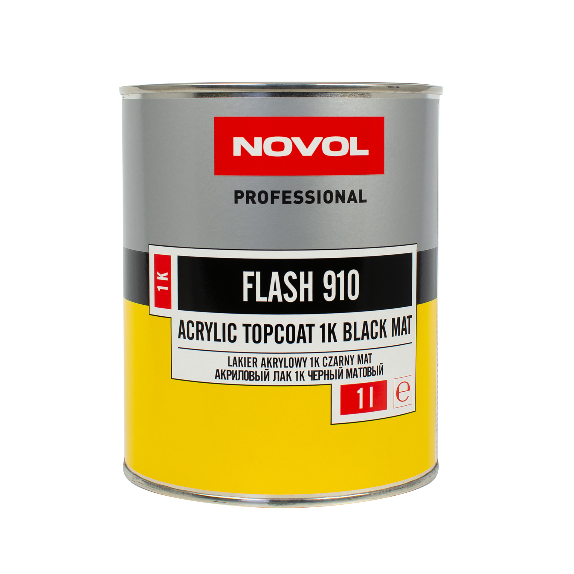 FLASH 910 Акрилова емаль - чорний мат 1,0 л1