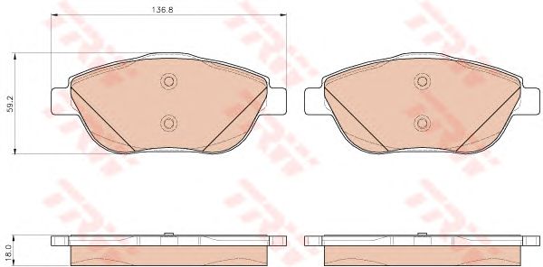 GDB1926  TRW - Гальмівні колодки до дисків1