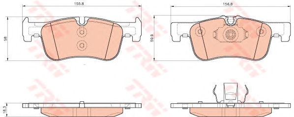GDB1935  TRW - Гальмівні колодки до дисків1