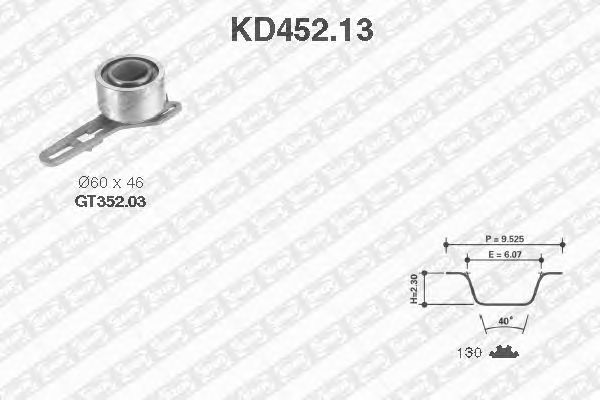 KD452.13  NTN-SNR - Ремкомплект ременя ГРМ1