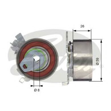 T43040 (7784-21033)  Натяжний ролик ременя ГРМ GATES POWERGRIP TENSIONER1