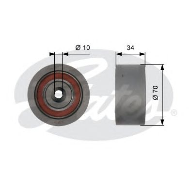 T42159 (7786-21503)  Обвідний ролик ременя ГРМ GATES POWERGRIP IDLER1