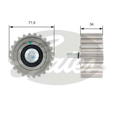 T42183 (7786-21527)  Обвідний ролик ременя ГРМ GATES POWERGRIP IDLER1