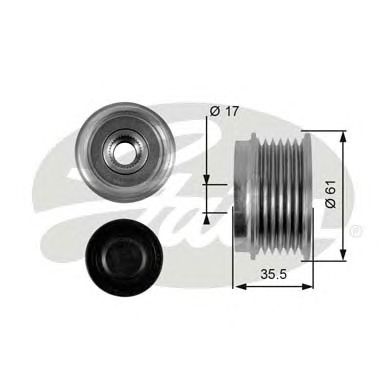 OAP7100 (7789-10038)  Шків генератора GATES OVERRUNNING PULLEY1