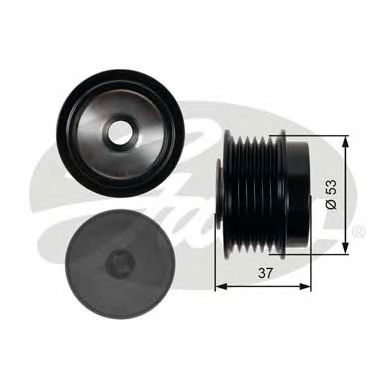 OAP7015 (7789-10072)  Шків генератора GATES OVERRUNNING PULLEY1