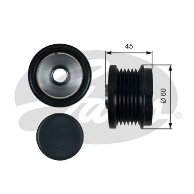 OAP7155 (7789-10155)  Шків генератора GATES OVERRUNNING PULLEY1