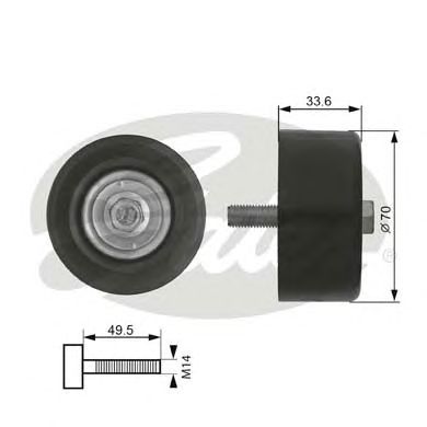 T36174 (7803-21274)  Обвідний ролик GATES DRIVEALIGN MV IDLER1