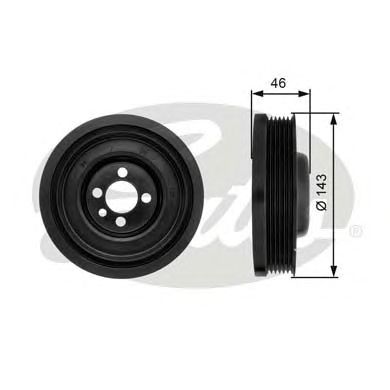 TVD1040 (7845-10052)  Шків колінчастого валу (демпфер) GATES DRIVEALIGN DAMPER1