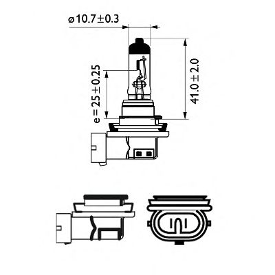 12362LLECOC1 (PHILIPS) H11 LongLife EcoVision 12V 55W PGJ19-22