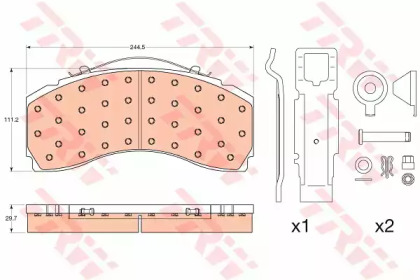 GDB5111  TRW - Гальмівні колодки до дисків1